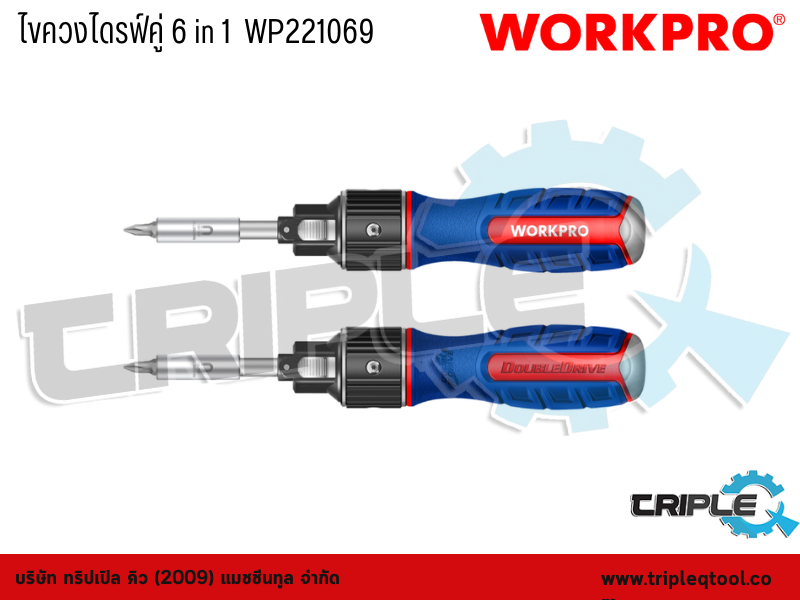 WORKPRO - ไขควงไดรฟ์คู่ 6 in 1  WP221069